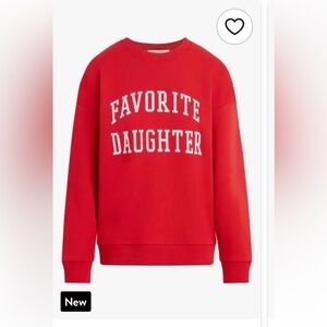 Favorite Daughter Red Crew Neck Sweater
